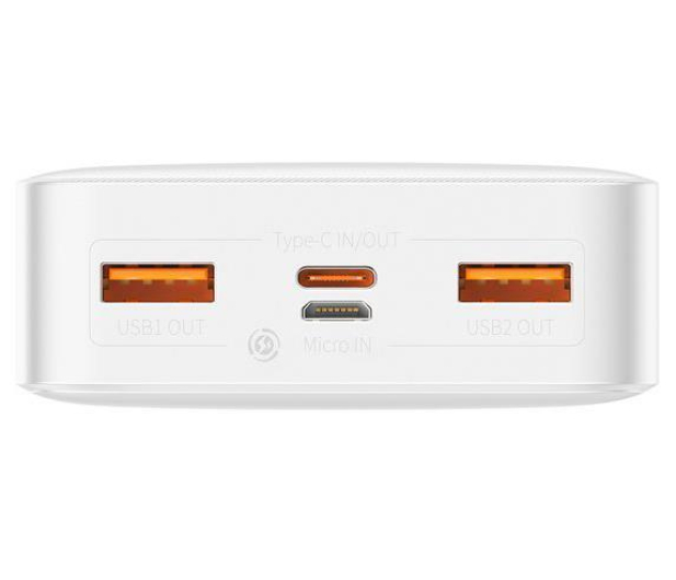 Baseus Bipow 20000mAh, 2xUSB, USB-C, 20W (biały) - 711353 - zdjęcie 4